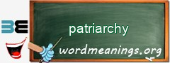 WordMeaning blackboard for patriarchy